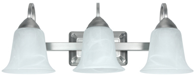Feit Electric 73802 3-Light 24-Watt Warm White (3000K) Brushed Nickel Integrated LED Bath Vanity Light Fixture Color/Finish Family