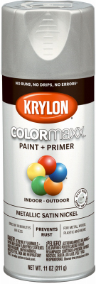 KRYLON DIVERSIFIED BRANDS 5587 COLORmaxx Spray Paint + Primer, Metallic Aluminum, 12-oz.