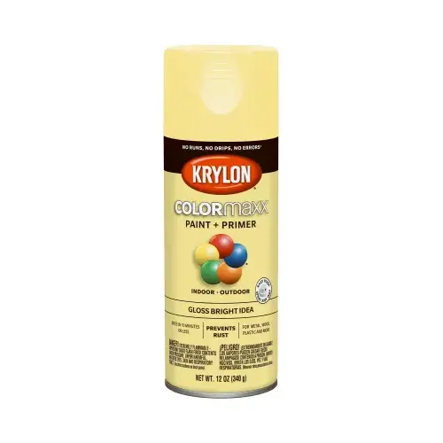 COLORmaxx Spray Paint, Gloss, Bright Idea, 12 oz, Aerosol Can COLORmaxx Spray Paint, Gloss, Bright Idea, 12 oz, Aerosol Can