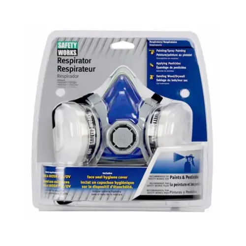 SWX Series Paint and Pesticide Respirator, Medium Mask, Black/Blue SWX Series Paint and Pesticide Respirator, Medium Mask, Black/Blue
