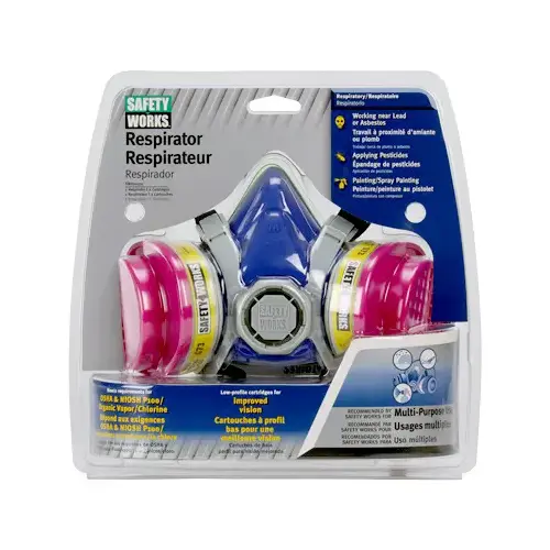 SWX00320 Multi-Purpose Half Mask Respirator, M Mask, 99.97 % Filter Efficiency, Blue SWX00320 Multi-Purpose Half Mask Respirator, M Mask, 99.97 % Filter Efficiency, Blue