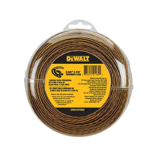 Grass String Trimmer Line, .080 In. x 225 Ft. Yellow