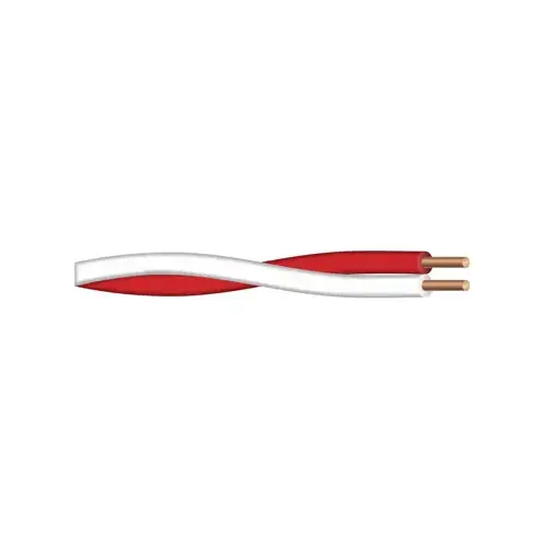 Bell Wire, 20 ga Wire, 2 -Conductor, 100 ft L, Copper Conductor, PVC Sheath, Red/White Sheath Bell Wire, 20 ga Wire, 2 -Conductor, 100 ft L, Copper Conductor, PVC Sheath, Red/White Sheath