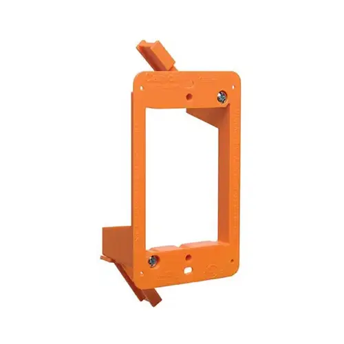 Outlet Box, 4.32 in L, 2.52 in W, 1 -Gang, Non-Metallic, Orange