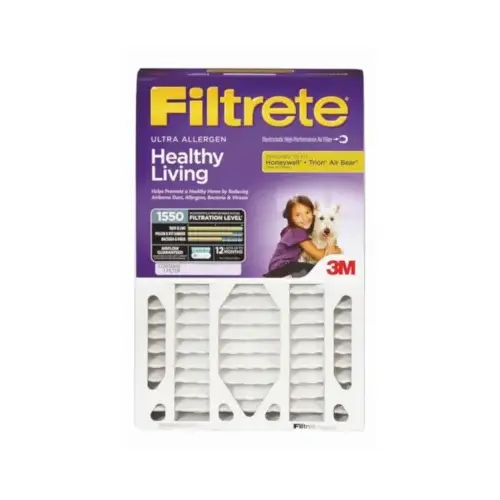 Ultra Deep Pleat Filter, 25 in L, 16 in W, 12 MERV, 1550 MPR Ultra Deep Pleat Filter, 25 in L, 16 in W, 12 MERV, 1550 MPR