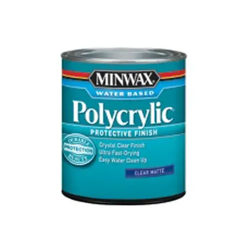 Polycrylic Protective Finish, Matte, Liquid, 0.5 pt Crystal Clear