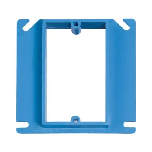 Electrical Box Cover, 4 in L, 4 in W, Square, PVC, Blue