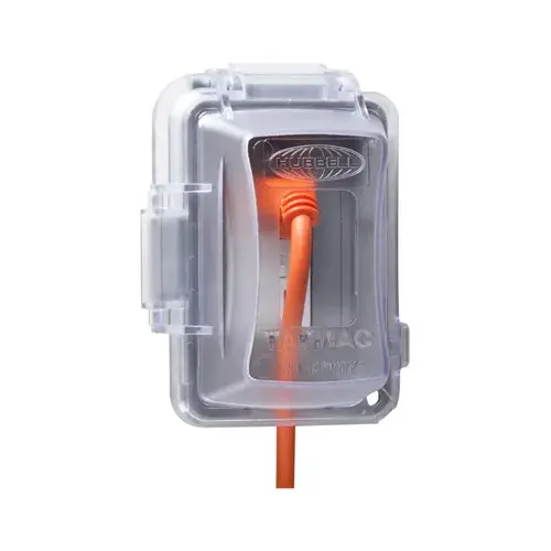 Single Gang Vertical/Horizontal Mount In-Use Outdoor Outlet Cover Clear Single Gang Vertical/Horizontal Mount In-Use Outdoor Outlet Cover Clear