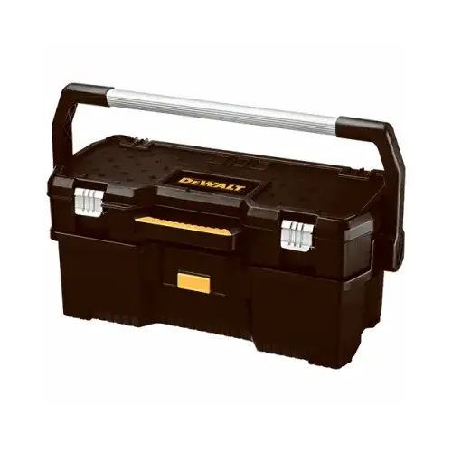 Tool Tote with Power Tool Case, 77 lb, Resin, Black Tool Tote with Power Tool Case, 77 lb, Resin, Black