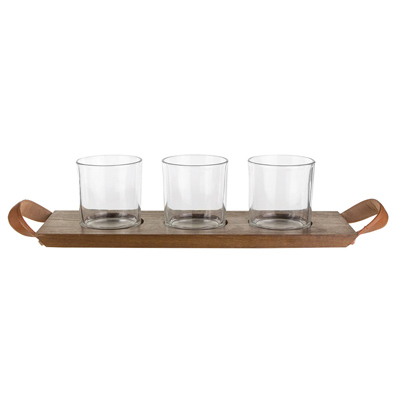 Syndicate Home & Garden 3790-04-09 Planter 4.3" H X 18" W Glass Flight Clear Clear