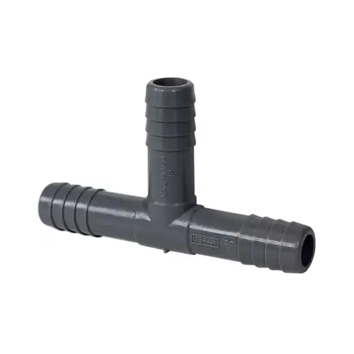 Pipe Fitting Insert Tee, Plastic, 1/2-In. Pipe Fitting Insert Tee, Plastic, 1/2-In.