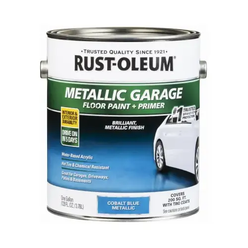 Concrete and Garage Floor Paint, Metallic, Cobalt Blue, 1 gal Concrete and Garage Floor Paint, Metallic, Cobalt Blue, 1 gal