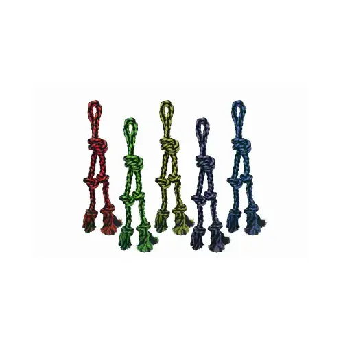 Nuts for Knots Dog Toy, Rope Tug with 2 Danglers 15-in. Nuts for Knots Dog Toy, Rope Tug with 2 Danglers 15-in.