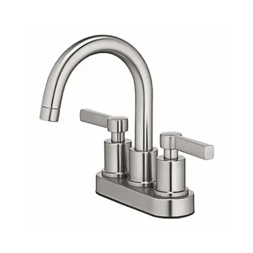 Mid-Arch Lavatory Faucet, 2-Handle, Brushed Nickel Mid-Arch Lavatory Faucet, 2-Handle, Brushed Nickel
