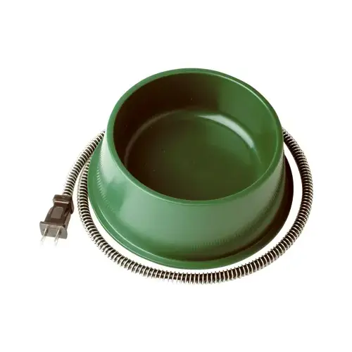1 Qt. Plastic Heated Pet Bowl Green 1 Qt. Plastic Heated Pet Bowl Green