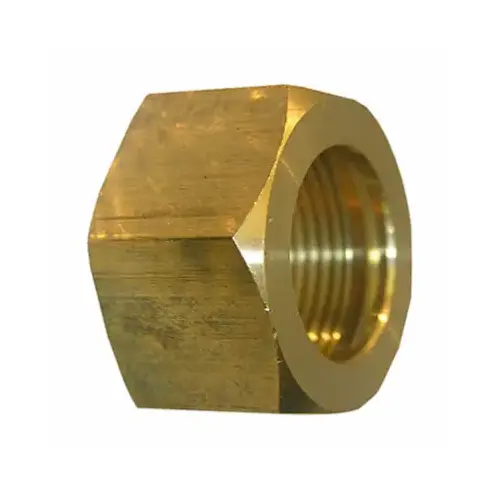 Compression Nut, 5/16" Tube, Brass, Pack of 2 Compression Nut, 5/16" Tube, Brass, Pack of 2