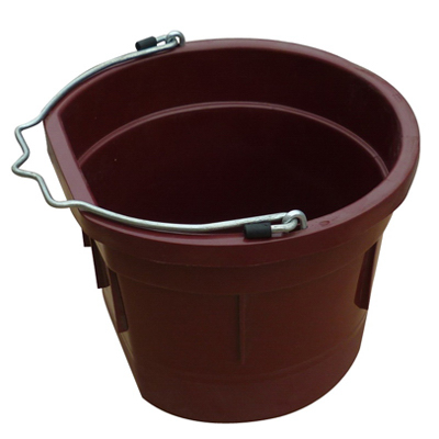 QINGDAO HUATIAN HAND TRUCK MR8QP/FSB-BRK RED Utility Bucket, Flat Sided, Deep Red Resin, 8-Qts.
