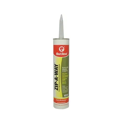 ZIP-A-WAY Removable Sealant, Clear, 10 to 100 deg F, 10.1 oz