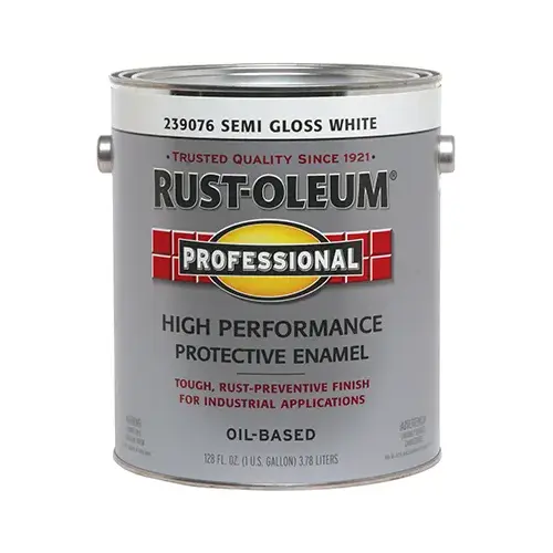 Professional Enamel Coating, Semi-Gloss White, 1-Gallon Professional Enamel Coating, Semi-Gloss White, 1-Gallon