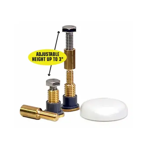 Zero Cut Toilet Bolts, Brass, 2-Pk. Zero Cut Toilet Bolts, Brass, 2-Pk.