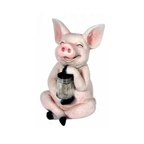 LED Solar Statue, Pig With Lighted Fireflies LED Solar Statue, Pig With Lighted Fireflies