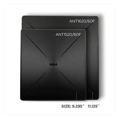 RCA Platinum Series Black 8.53 In. Amplified Flat Indoor Antenna ANT1560E1 RCA Platinum Series Black 8.53 In. Amplified Flat Indoor Antenna ANT1560E1