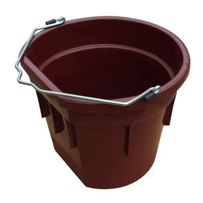 QINGDAO HUATIAN HAND TRUCK MR20QTP/FSB-BRK RED Utility Bucket, Flat Sided, Deep Red Resin, 20-Qts.