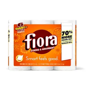 Solaris Paper 41012 Giant Roll Paper Towels, Select-A-Size, 2-Ply - pack of 6 White With Color Print