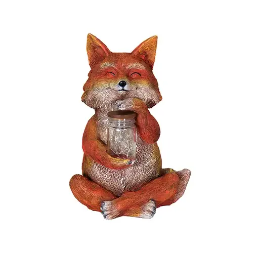 LED Solar Statue, Fox With Lighted Fireflies LED Solar Statue, Fox With Lighted Fireflies
