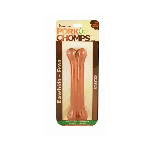 Dog Treats, Premium Roasted Pork Pressed Bone, 7-In.