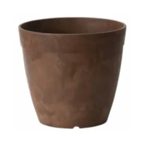 Dolce Water-Minder Planter, Plastic, Rust, Indoor/Outdoor, 10-In. Round
