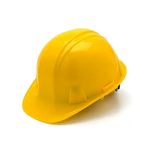 Hard Hat, Cap Style, Ratchet Adjustment, Yellow Hard Hat, Cap Style, Ratchet Adjustment, Yellow