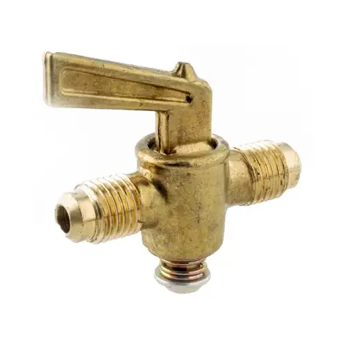 Flare 2-Way Shut-Off Cock, Brass, 3/8 x 3/8-In. Flare 2-Way Shut-Off Cock, Brass, 3/8 x 3/8-In.