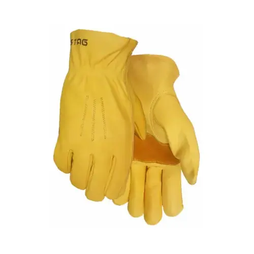 Fencing Work Gloves, Premium Gold Cowhide Leather, Men's XL