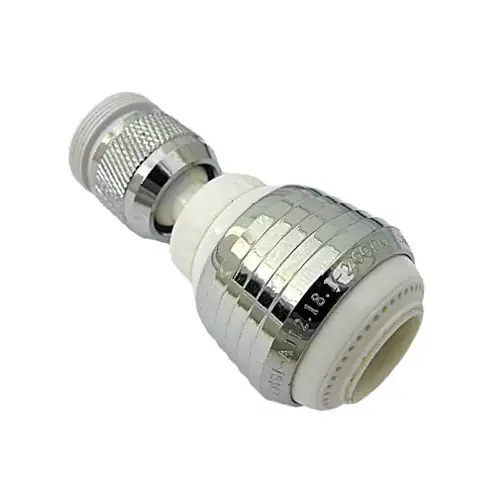 Dual-Thread Swivel Spray Aerator, Plastic, Chrome-Plated Dual-Thread Swivel Spray Aerator, Plastic, Chrome-Plated