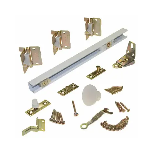 36-In. Bi-Fold Door Hardware Set, White