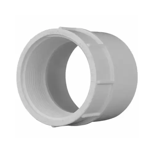 Schedule 40 PVC Pressure Female Adapter, White, 3/4-In. Schedule 40 PVC Pressure Female Adapter, White, 3/4-In.