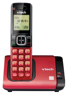 VTECH COMMUNICATIONS CS6719-16 Cordless Phone System, Caller ID/Call Waiting, Red