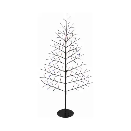 Christmas Lawn Decor, Bare Branch Wall Tree, 140 Twinkling Multi-Color LED Lights, 72-In. Christmas Lawn Decor, Bare Branch Wall Tree, 140 Twinkling Multi-Color LED Lights, 72-In.