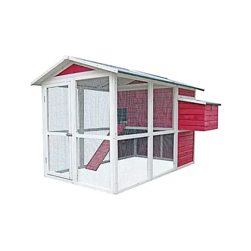 Vintage Chicken Coop, Red, Medium, 50 x 76 x 50-In. Vintage Chicken Coop, Red, Medium, 50 x 76 x 50-In.