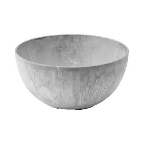 Napa Water-Minder Planter, Plastic, Bowl, Gray, Indoor/Outdoor, 10-In.