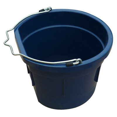 QINGDAO HUATIAN HAND TRUCK MR8QTP/FSB-DRKBLUE Utility Bucket, Flat Sided, Dark Blue Resin, 8-Qts.