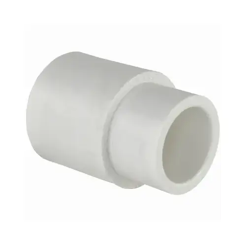 Schedule 40 PVC Pressure Reducing Coupling, White, 1 x 3/4-In. Schedule 40 PVC Pressure Reducing Coupling, White, 1 x 3/4-In.