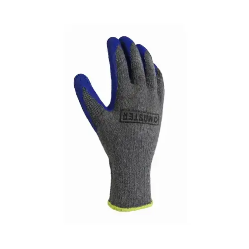 Latex-Coated Gloves, Knit Shell, Blue Crinkle, Men's Medium Latex-Coated Gloves, Knit Shell, Blue Crinkle, Men's Medium