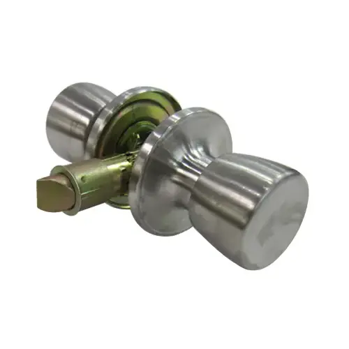 Tulip-Style Knob Passage Mobile Home Lockset, Stainless Steel Tulip-Style Knob Passage Mobile Home Lockset, Stainless Steel