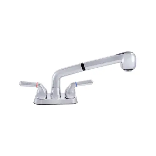 Laundry Faucet, 2 Handles, Chrome, 4-In. Centerset Laundry Faucet, 2 Handles, Chrome, 4-In. Centerset