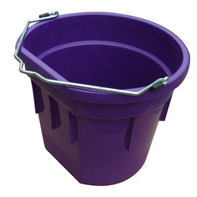 QINGDAO HUATIAN HAND TRUCK MR20QP/FSB-PURP Utility Bucket, Flat Sided, Purple Resin, 20-Qts.