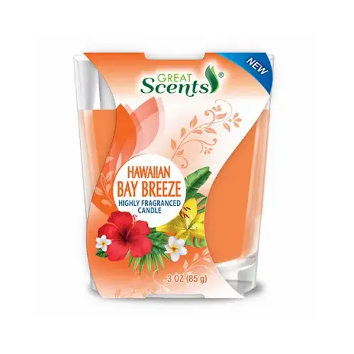 Fragrance Candle, Hawaiian Bay Breeze, 3-oz. - pack of 12 Fragrance Candle, Hawaiian Bay Breeze, 3-oz. - pack of 12