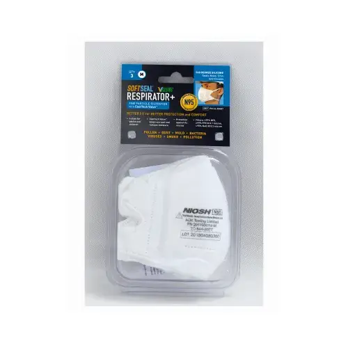 N95 Valved Safety Mask, M - pack of 3 N95 Valved Safety Mask, M - pack of 3