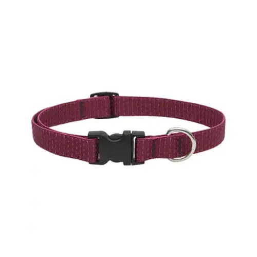 Eco Dog Collar, Adjustable, Berry, 3/4 x 9 to 14-In. Eco Dog Collar, Adjustable, Berry, 3/4 x 9 to 14-In.